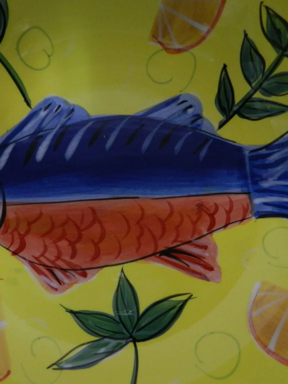 Certified International ceramic Fish small pasta serving bowl decor beach ocean